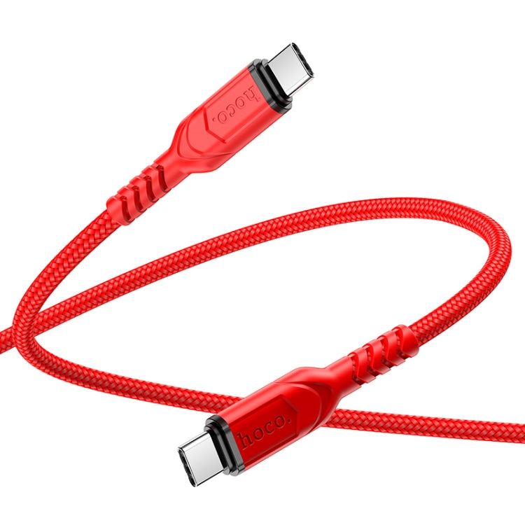 hoco X59 Victory 60W USB-C / Type-C to USB-C / Type-C Charging Data Dable, Length:2m(Red) - USB-C & Type-C Cable by hoco | Online Shopping South Africa | PMC Jewellery