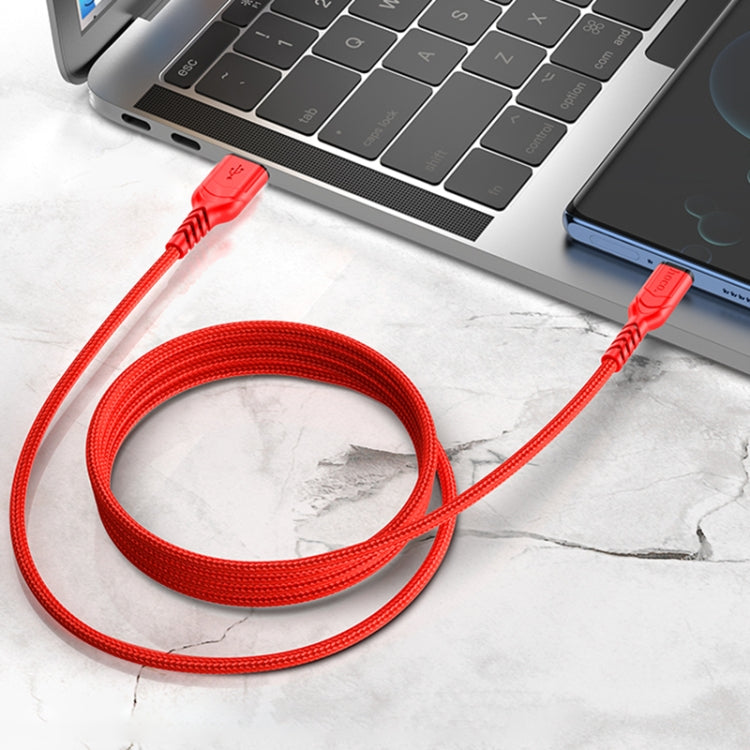 hoco X59 Victory 3A USB to USB-C / Type-C Charging Data Dable, Length:2m(Blue) - USB-C & Type-C Cable by hoco | Online Shopping South Africa | PMC Jewellery