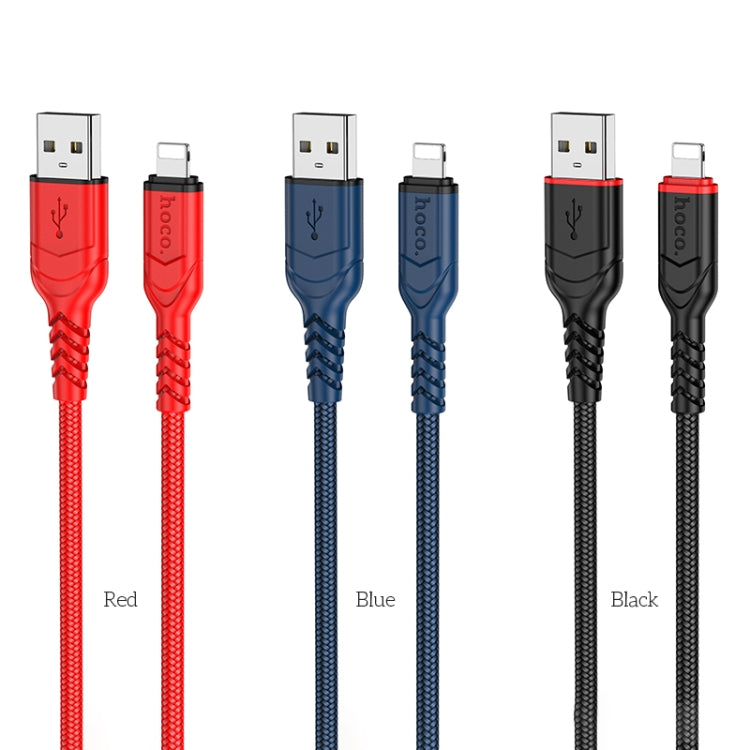 hoco X59 Victory 2.4A USB to 8 Pin Charging Data Dable, Length:2m(Red) - Normal Style Cable by hoco | Online Shopping South Africa | PMC Jewellery