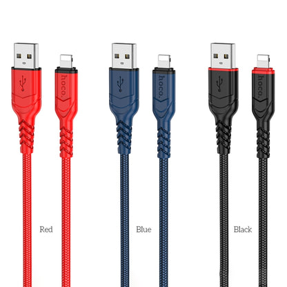 hoco X59 Victory 2.4A USB to 8 Pin Charging Data Dable, Length:2m(Blue) - Normal Style Cable by hoco | Online Shopping South Africa | PMC Jewellery