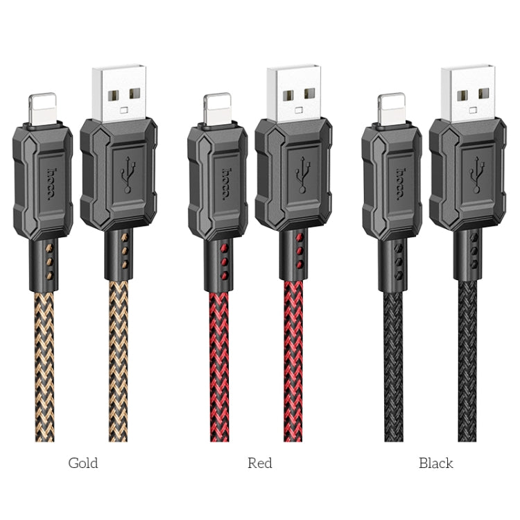 hoco X94 Leader 2.4A USB to 8 Pin Charging Data Dable, Length:1m(Black) - Normal Style Cable by hoco | Online Shopping South Africa | PMC Jewellery