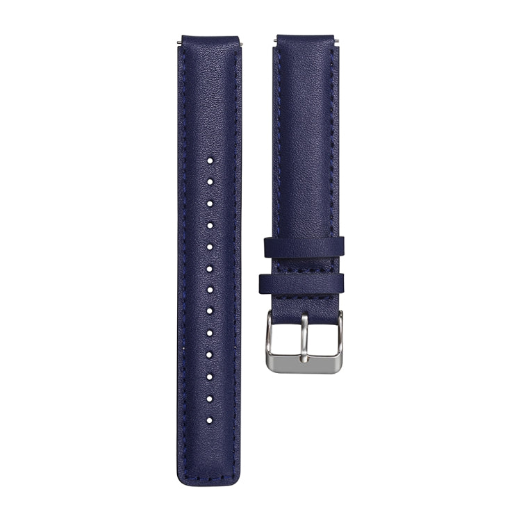 For Huawei Band 7 Glossy Leather Watch Band(Navy Blue) - Smart Wear by PMC Jewellery | Online Shopping South Africa | PMC Jewellery