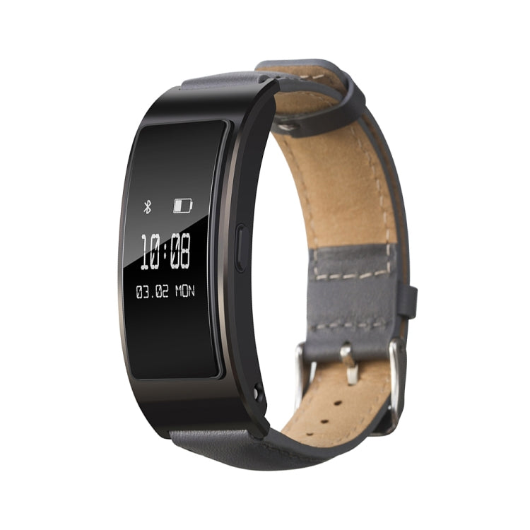 For Huawei Band 7 Glossy Leather Watch Band(Gray) - Smart Wear by PMC Jewellery | Online Shopping South Africa | PMC Jewellery