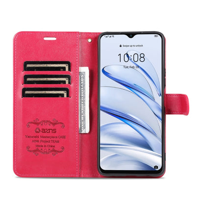 For Honor 70 Lite AZNS Sheepskin Texture Flip Leather Phone Case(Red) - Honor Cases by AZNS | Online Shopping South Africa | PMC Jewellery