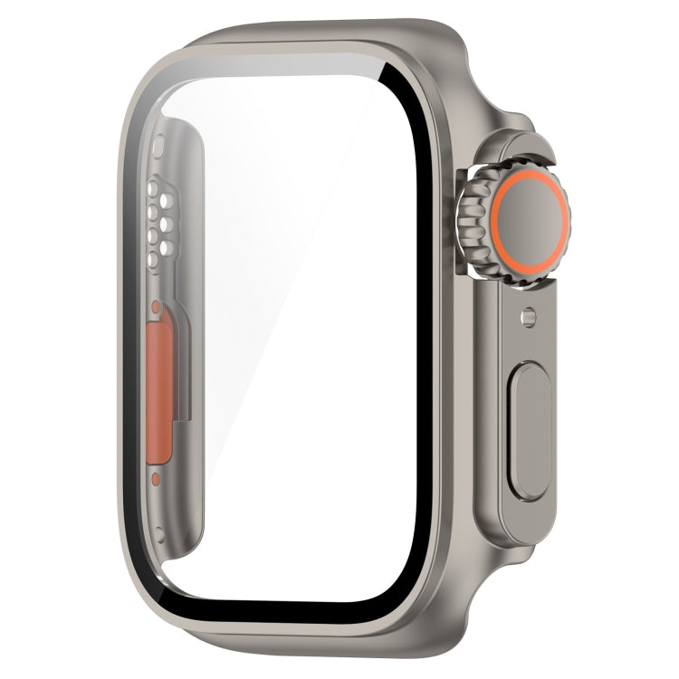 For Apple Watch Series SE 2 / 6 / SE / 5 / 4 40mm Tempered Film + PC Integrated Watch Protective Case(Titanium Steel) - Watch Cases by PMC Jewellery | Online Shopping South Africa | PMC Jewellery