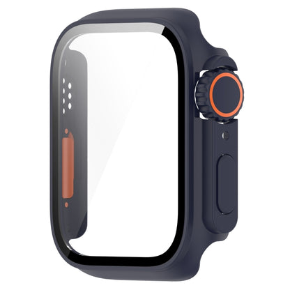 For Apple Watch Series SE 2 / 6 / SE / 5 / 4 40mm Tempered Film + PC Integrated Watch Protective Case(Midnight Blue) - Watch Cases by PMC Jewellery | Online Shopping South Africa | PMC Jewellery