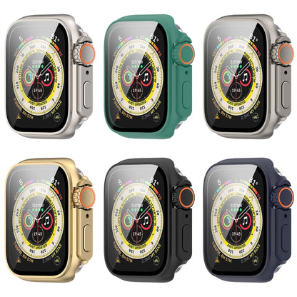 For Apple Watch Series SE 2 / 6 / SE / 5 / 4 40mm Tempered Film + PC Integrated Watch Protective Case(Starlight Color) -  by PMC Jewellery | Online Shopping South Africa | PMC Jewellery