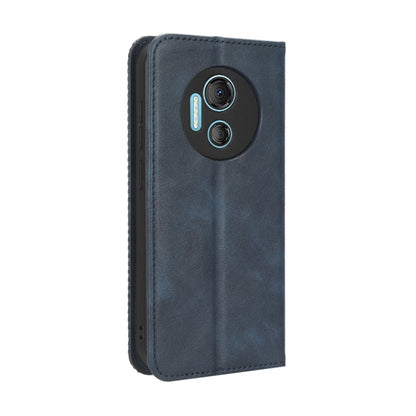 For Doogee X97 / X97 Pro Magnetic Buckle Retro Texture Leather Phone Case(Blue) - Doogee Cases by PMC Jewellery | Online Shopping South Africa | PMC Jewellery