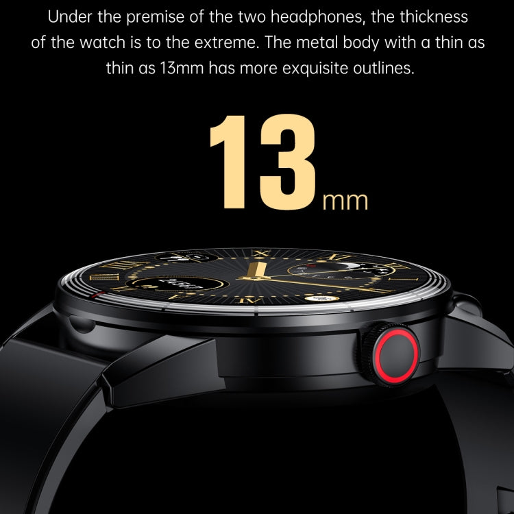 R6 1.32 inch Round Screen 2 in 1 Bluetooth Earphone Smart Watch, Support Bluetooth Call / Health Monitoring(Black Steel Strap) -  by PMC Jewellery | Online Shopping South Africa | PMC Jewellery