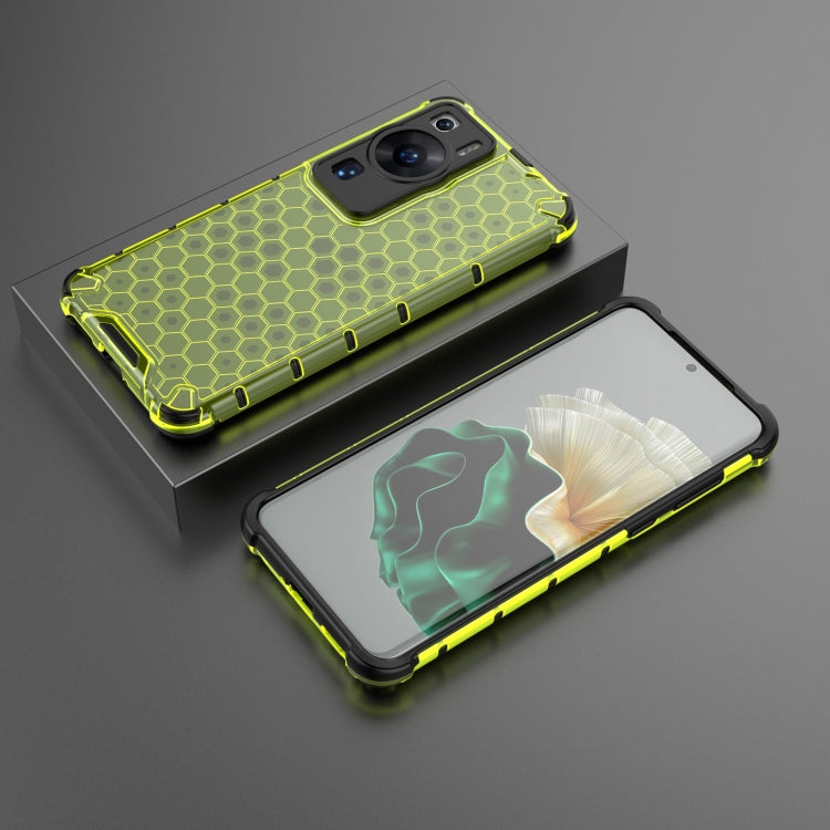 For Huawei P60 / P60 Pro Honeycomb Phone Case(Green) - Huawei Cases by PMC Jewellery | Online Shopping South Africa | PMC Jewellery