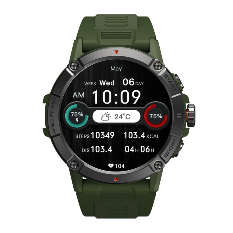 Zeblaze Ares 3 1.52 inch IPS Screen Smart Watch Supports Health Monitoring / Voice Calls(Wild Green) - Smart Watches by Zeblaze | Online Shopping South Africa | PMC Jewellery