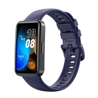 For Huawei Band 8 16mm Solid Color Silicone Replacement Watch Band(Dark Blue) -  by PMC Jewellery | Online Shopping South Africa | PMC Jewellery