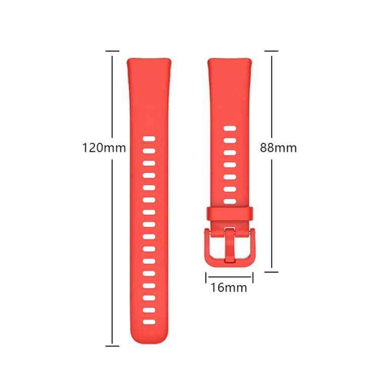 For Huawei Band 8 16mm Solid Color Silicone Replacement Watch Band(Yellow) -  by PMC Jewellery | Online Shopping South Africa | PMC Jewellery