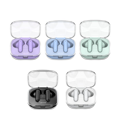 USAMS BE16 Ice Tray Series Transparent TWS In-Ear Wireless Bluetooth Earphone(Blue) - TWS Earphone by USAMS | Online Shopping South Africa | PMC Jewellery