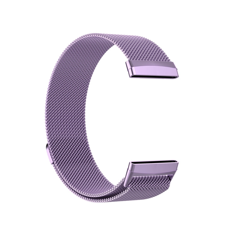 For Fitbit Versa 4 Milanese Magnetic Metal Weave Watchband, Small Size(Light Purple) -  by PMC Jewellery | Online Shopping South Africa | PMC Jewellery