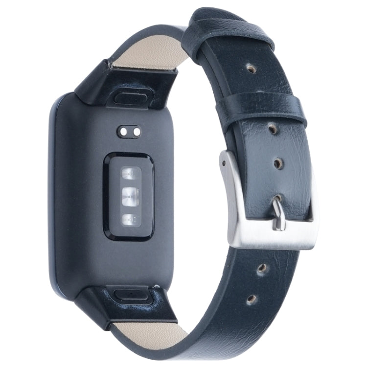 For Xiaomi Mi Band 7 Pro Leather Texture Replacement Watch Band(Dark Blue) -  by PMC Jewellery | Online Shopping South Africa | PMC Jewellery