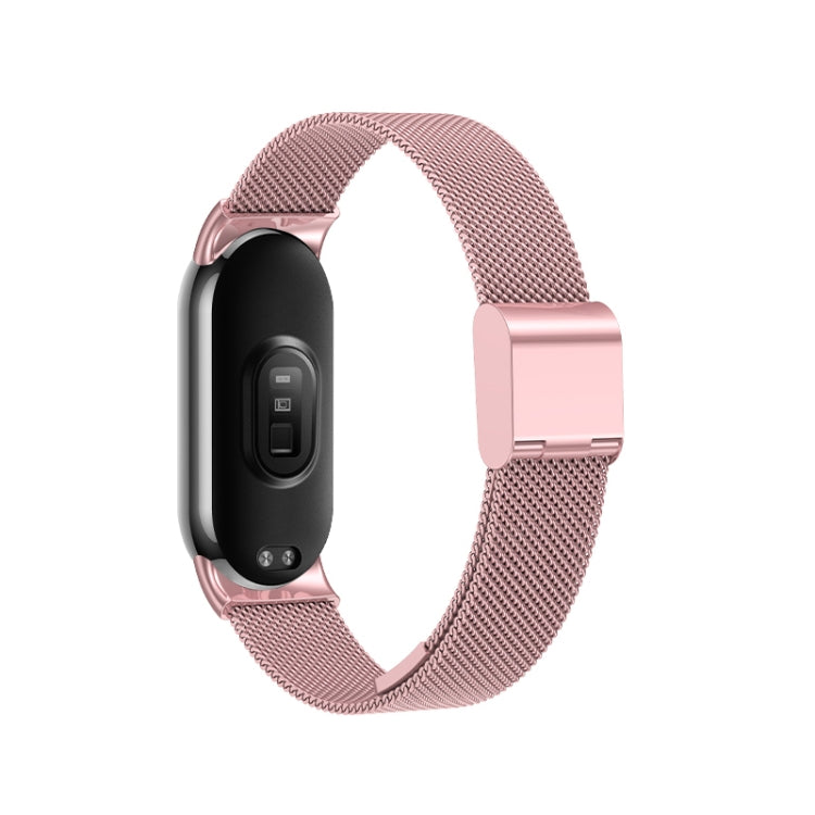 For Xiaomi Mi Band 8 Milanese Buckle Metal Watch Band(Rose Pink) -  by PMC Jewellery | Online Shopping South Africa | PMC Jewellery