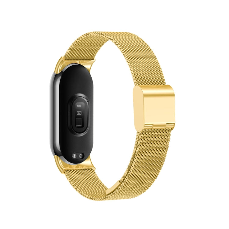 For Xiaomi Mi Band 8 Milanese Buckle Metal Watch Band(Gold) -  by PMC Jewellery | Online Shopping South Africa | PMC Jewellery