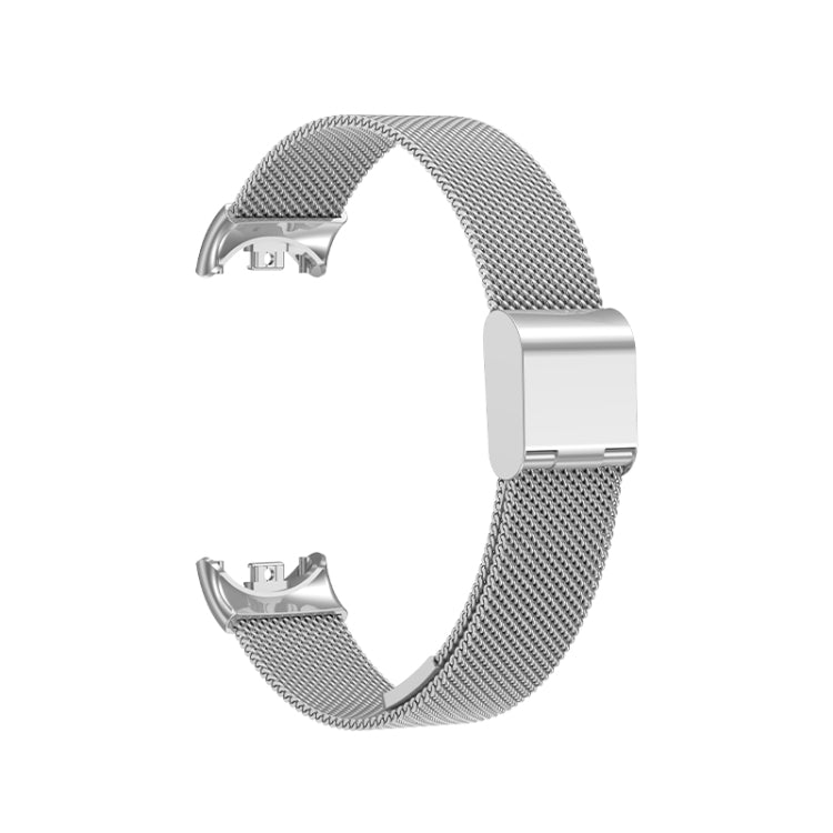 For Xiaomi Mi Band 8 Milanese Buckle Metal Watch Band(Silver) -  by PMC Jewellery | Online Shopping South Africa | PMC Jewellery