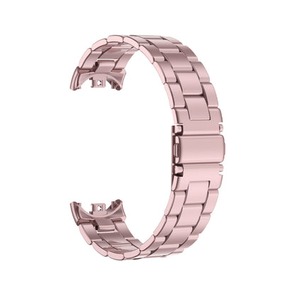 For Xiaomi Mi Band 8 Milanese Three-bead Metal Watch Band(Rose Pink) -  by PMC Jewellery | Online Shopping South Africa | PMC Jewellery