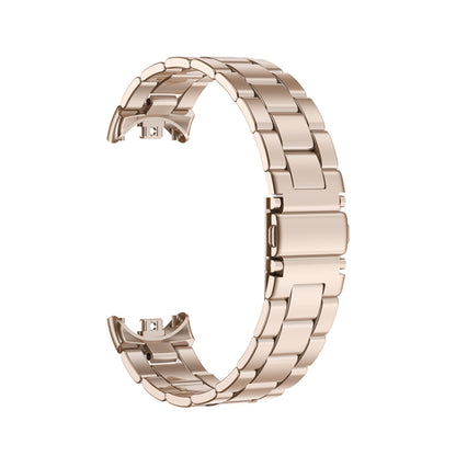 For Xiaomi Mi Band 8 Milanese Three-bead Metal Watch Band(Rose Gold) -  by PMC Jewellery | Online Shopping South Africa | PMC Jewellery