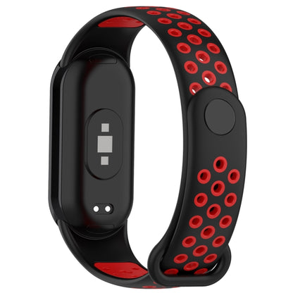 For Xiaomi Mi Band 8 Sports Two Color Silicone Watch Band(Black Red) -  by PMC Jewellery | Online Shopping South Africa | PMC Jewellery