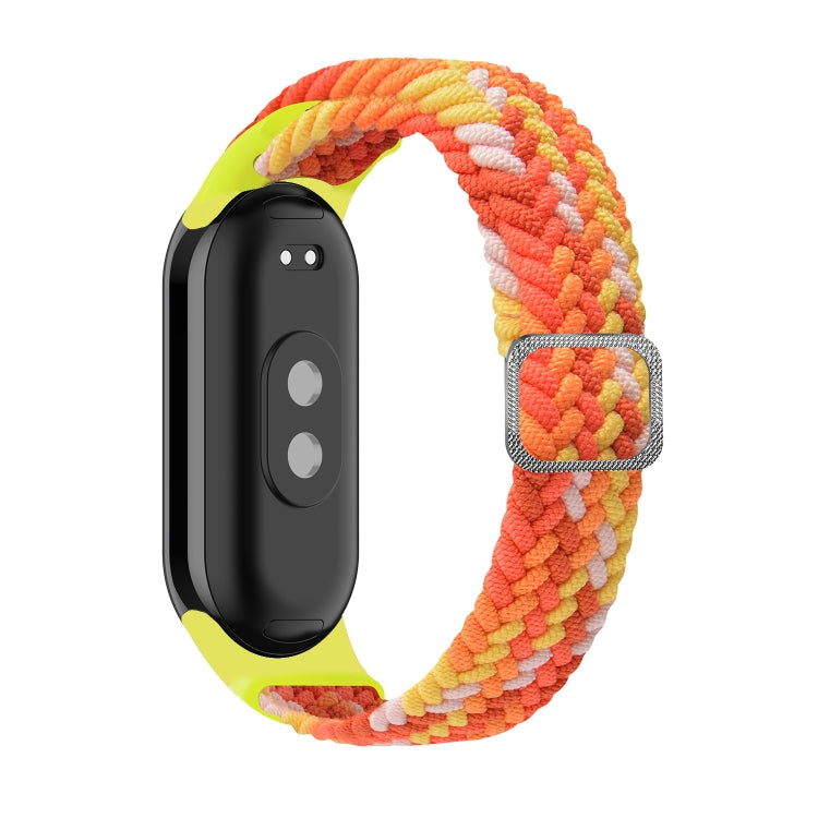 For Xiaomi Mi Band 8 Adjustable Nylon Braided Elasticity Watch Band(Colorful Orange) -  by PMC Jewellery | Online Shopping South Africa | PMC Jewellery