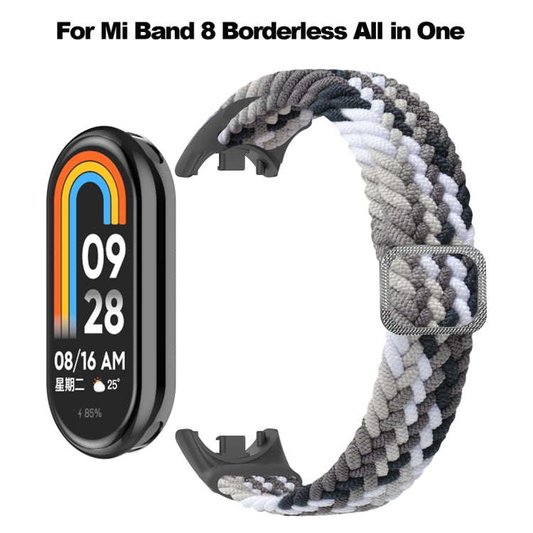 For Xiaomi Mi Band 8 Adjustable Nylon Braided Elasticity Watch Band(Colorful Green) -  by PMC Jewellery | Online Shopping South Africa | PMC Jewellery