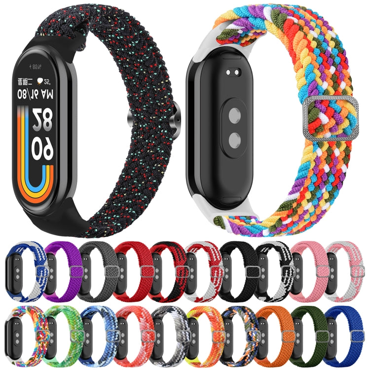 For Xiaomi Mi Band 8 Adjustable Nylon Braided Elasticity Watch Band(Rainbow) -  by PMC Jewellery | Online Shopping South Africa | PMC Jewellery