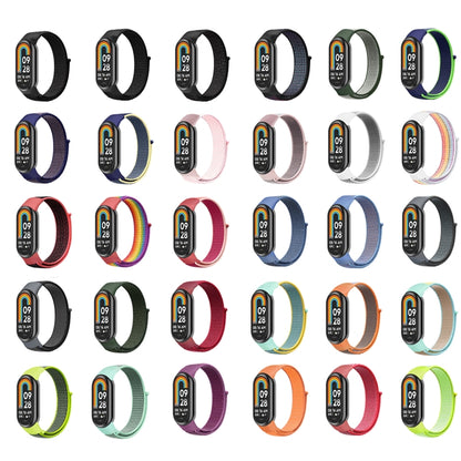 For Xiaomi Mi Band 8 Loop Nylon Replacement Watch Band(Pearl Powder) -  by PMC Jewellery | Online Shopping South Africa | PMC Jewellery