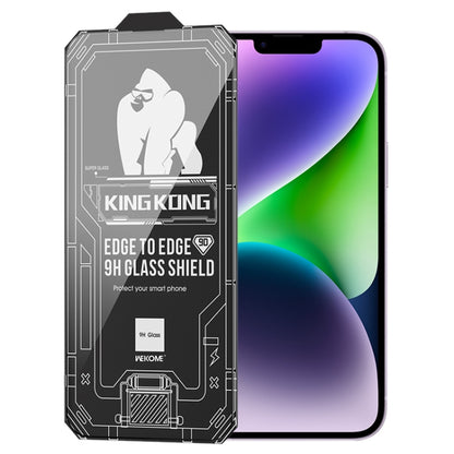 For iPhone 14 WK WTP-066 King Kong Vacha 9D Curved HD Tempered Glass Film(Black) - iPhone 14 Tempered Glass by WK | Online Shopping South Africa | PMC Jewellery