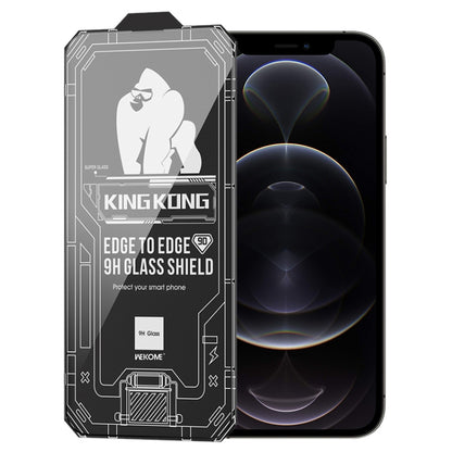 For iPhone 12 Pro WK WTP-066 King Kong Vacha 9D Curved HD Tempered Glass Film(Black) - iPhone 12 / 12 Pro Tempered Glass by WK | Online Shopping South Africa | PMC Jewellery