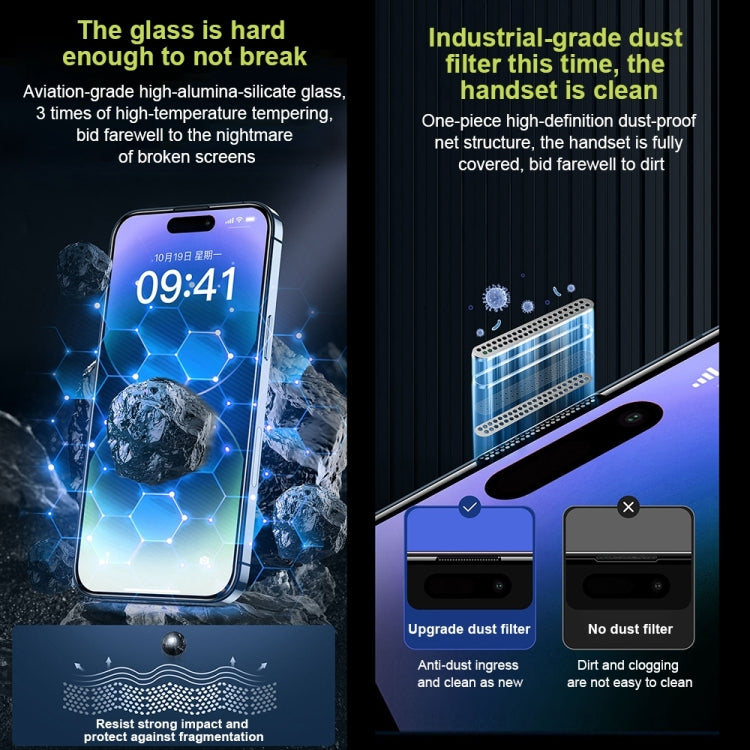 For iPhone 14 Pro WK WTP-067 King Kong Vacha 9D Curved Privacy Tempered Glass Film(Black) - iPhone 14 Pro Tempered Glass by WK | Online Shopping South Africa | PMC Jewellery