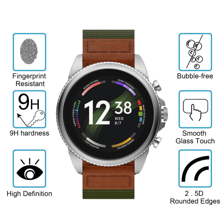 For Fossil Gen 6 42mm 10pcs 0.26mm 2.5D 9H Tempered Glass Film Watch Screen Protector - Screen Protector by PMC Jewellery | Online Shopping South Africa | PMC Jewellery