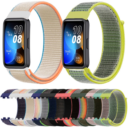 For Huawei Band 8 16mm Woven Nylon Loop Watch Band(Rainbow Color) - Watch Bands by PMC Jewellery | Online Shopping South Africa | PMC Jewellery