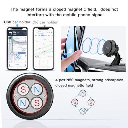 Yesido C60 Car 360 Degree Rotation Magnetic Phone Holder(Black) - Car Holders by Yesido | Online Shopping South Africa | PMC Jewellery