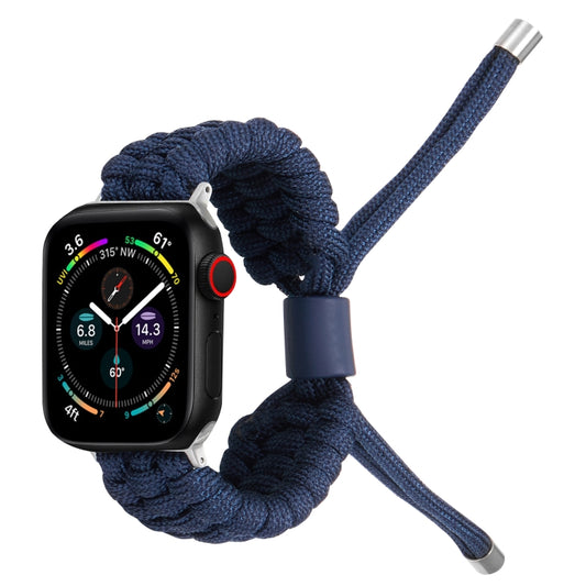 Stretch Plain Silicone Bean Watch Band For Apple Watch 8 45mm(Navy Blue) - Watch Bands by PMC Jewellery | Online Shopping South Africa | PMC Jewellery