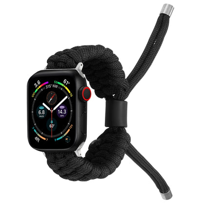 Stretch Plain Silicone Bean Watch Band For Apple Watch 8 45mm(Black) - Watch Bands by PMC Jewellery | Online Shopping South Africa | PMC Jewellery