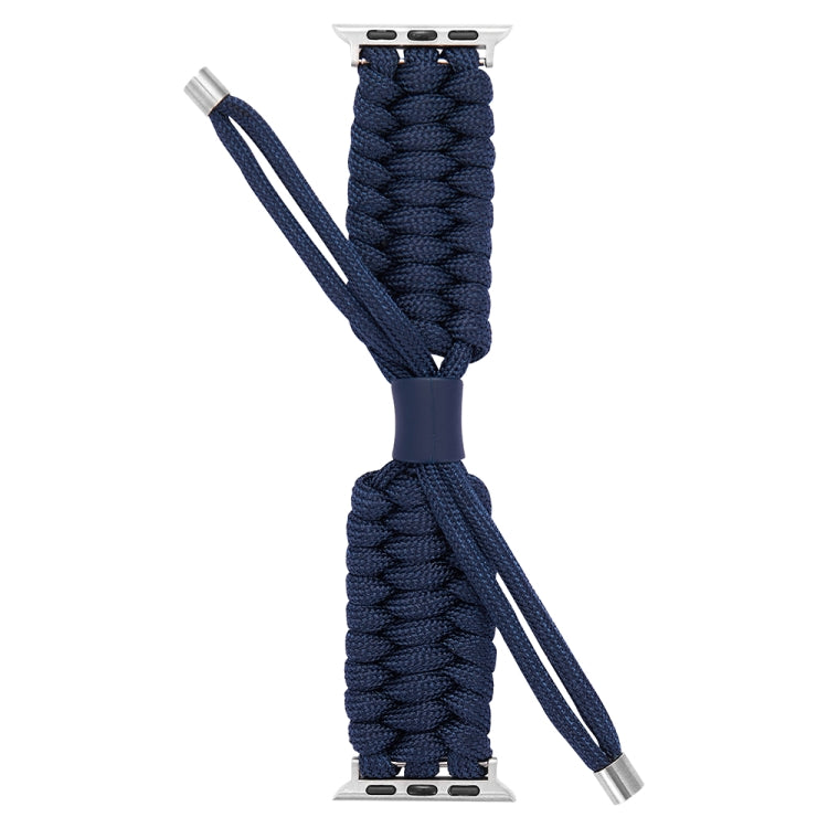 Stretch Plain Silicone Bean Watch Band For Apple Watch 7 45mm(Navy Blue) -  by PMC Jewellery | Online Shopping South Africa | PMC Jewellery