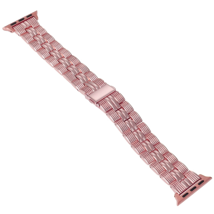 3-Beads Stripe Metal Watch Band For Apple Watch Ultra 49mm(Rose Pink) -  by PMC Jewellery | Online Shopping South Africa | PMC Jewellery