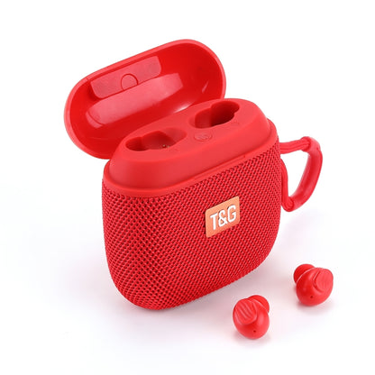 T&G TG809 2 in 1 Portable Outdoor Wireless Speaker & Mini TWS Bluetooth Earbuds(Red) - Mini Speaker by T&G | Online Shopping South Africa | PMC Jewellery