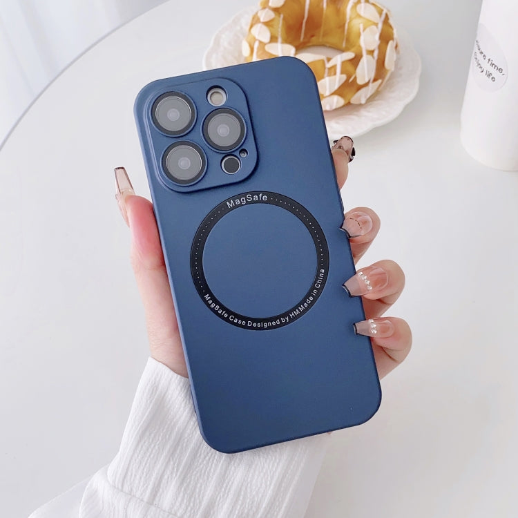 For iPhone 14 Pro Magsafe Magnetic PC Shockproof Phone Case With Camera Lens(Blue) - iPhone 14 Pro Cases by PMC Jewellery | Online Shopping South Africa | PMC Jewellery