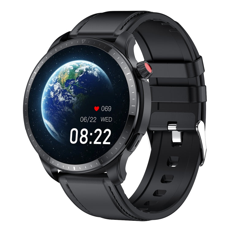 T52 1.39 inch IP67 Waterproof Leather Band Smart Watch Supports Bluetooth Call / Blood Oxygen / Body Temperature Monitoring(Black) -  by PMC Jewellery | Online Shopping South Africa | PMC Jewellery