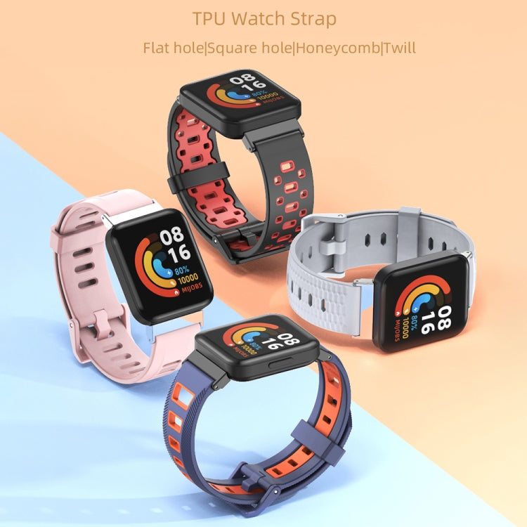 For Redmi Watch 3 Mijobs Honeycomb Texture TPU Watch Band(Grey Silver) -  by MIJOBS | Online Shopping South Africa | PMC Jewellery