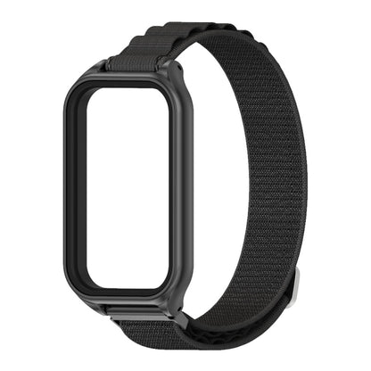 For Redmi Band 2 Mijobs Metal Shell Nylon Breathable Watch Band(Black) -  by MIJOBS | Online Shopping South Africa | PMC Jewellery