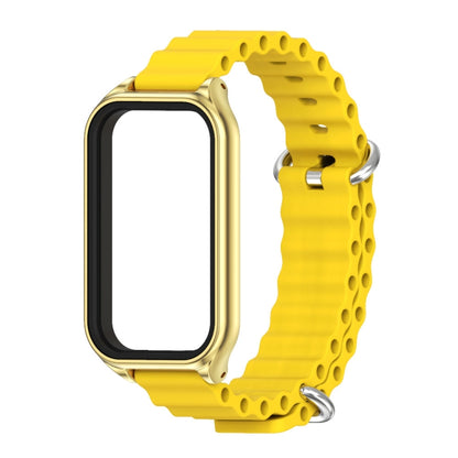 For Redmi Band 2 Mijobs Metal Shell Ocean Silicone Watch Band(Yellow Gold) -  by MIJOBS | Online Shopping South Africa | PMC Jewellery