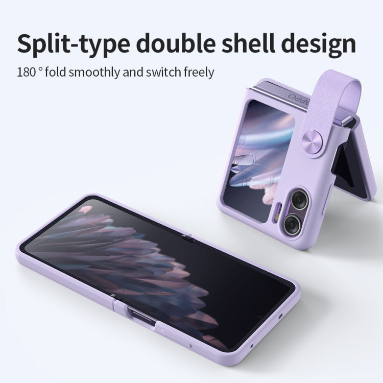 For OPPO Find N2 Flip  NILLKIN Skin Feel Liquid Silicone Phone Case With Finger Strap(White) - Find N2 Flip Cases by NILLKIN | Online Shopping South Africa | PMC Jewellery