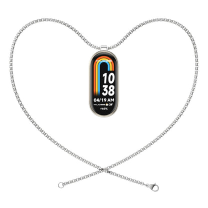 For Xiaomi Mi Band 8 Mijobs Metal Pendant Stainless Steel Watch Necklace(Silver) -  by MIJOBS | Online Shopping South Africa | PMC Jewellery