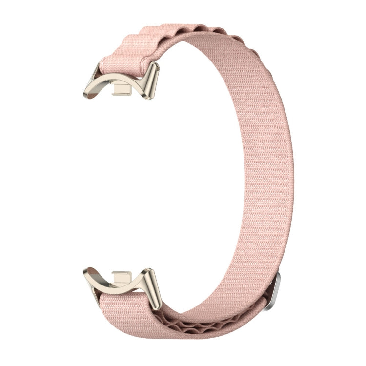For Xiaomi Mi Band 8 Mijobs Nylon Breathable Watch Band(Pink Light Gold) -  by MIJOBS | Online Shopping South Africa | PMC Jewellery