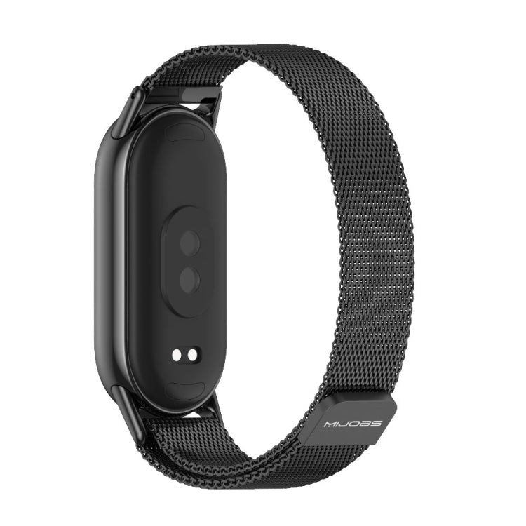 For Xiaomi Mi Band 8 Mijobs Milan Magnetic Metal Stainless Steel Watch Band(Black) -  by MIJOBS | Online Shopping South Africa | PMC Jewellery